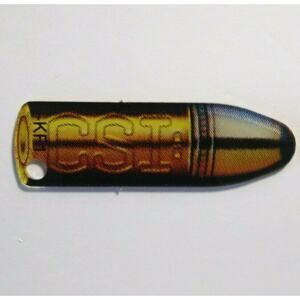 CSI Pinball Keychain Promo Plastic 2008 Crime Scene Investigation Bullet